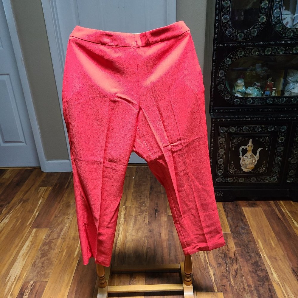 Natori, 10, Red linen pants NWT